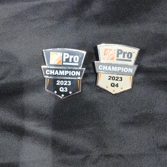 Home Depot Pro-Champion 2023 Q3, Q4 Employee Recognition Pins. - Picture 1 of 4